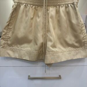 3.1 Phillip Lim Beige Satin Athletic Shorts